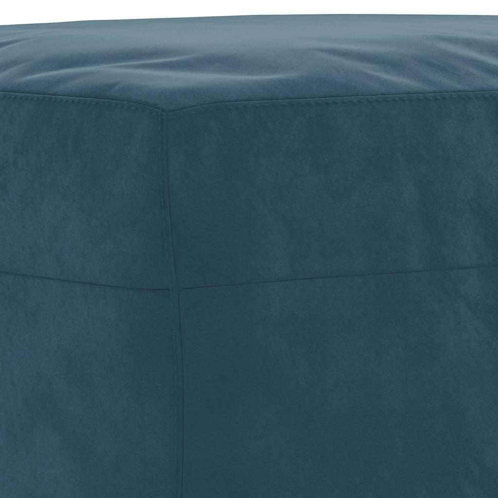 bænk 70x35x41 cm velour blå