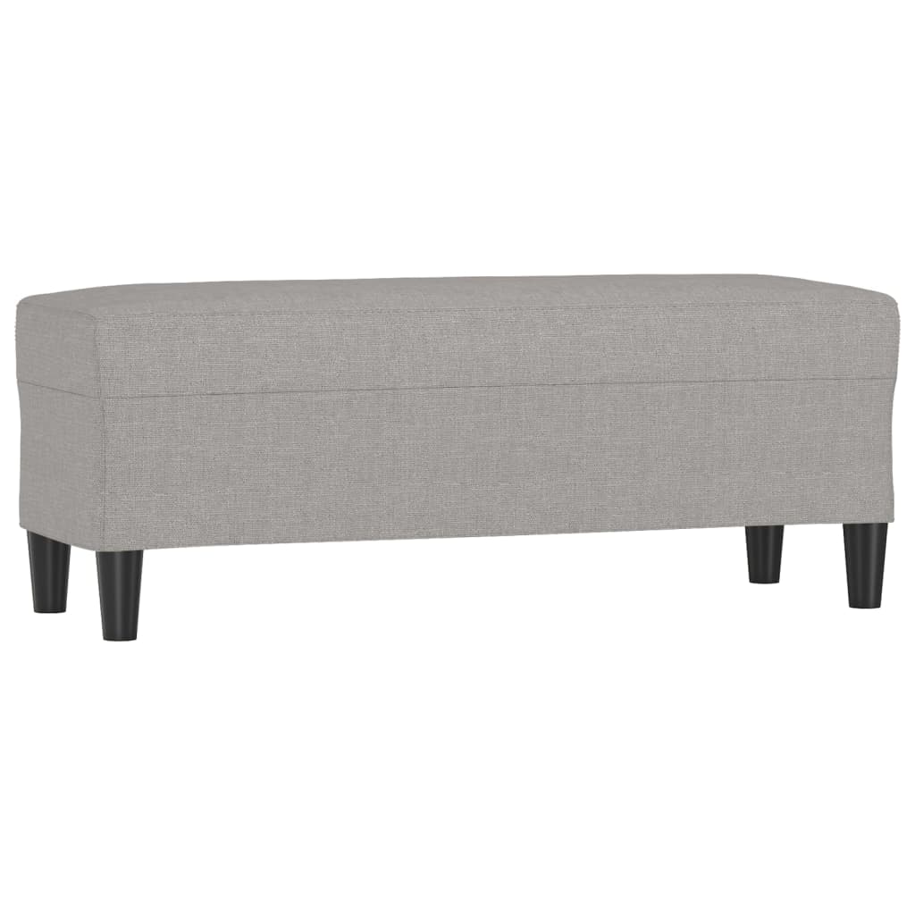 bænk 100x35x41 cm stof lysegrå