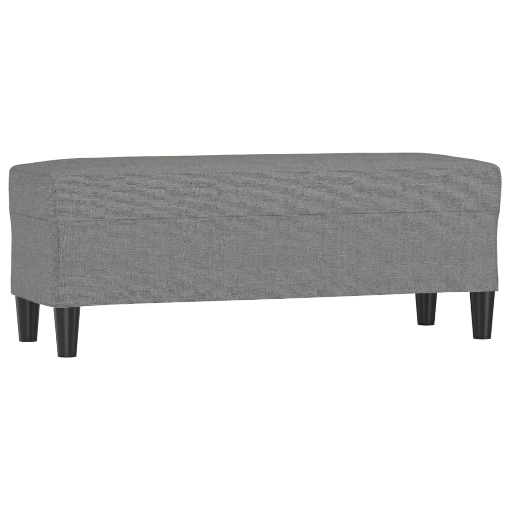 bænk 100x35x41 cm stof mørkegrå