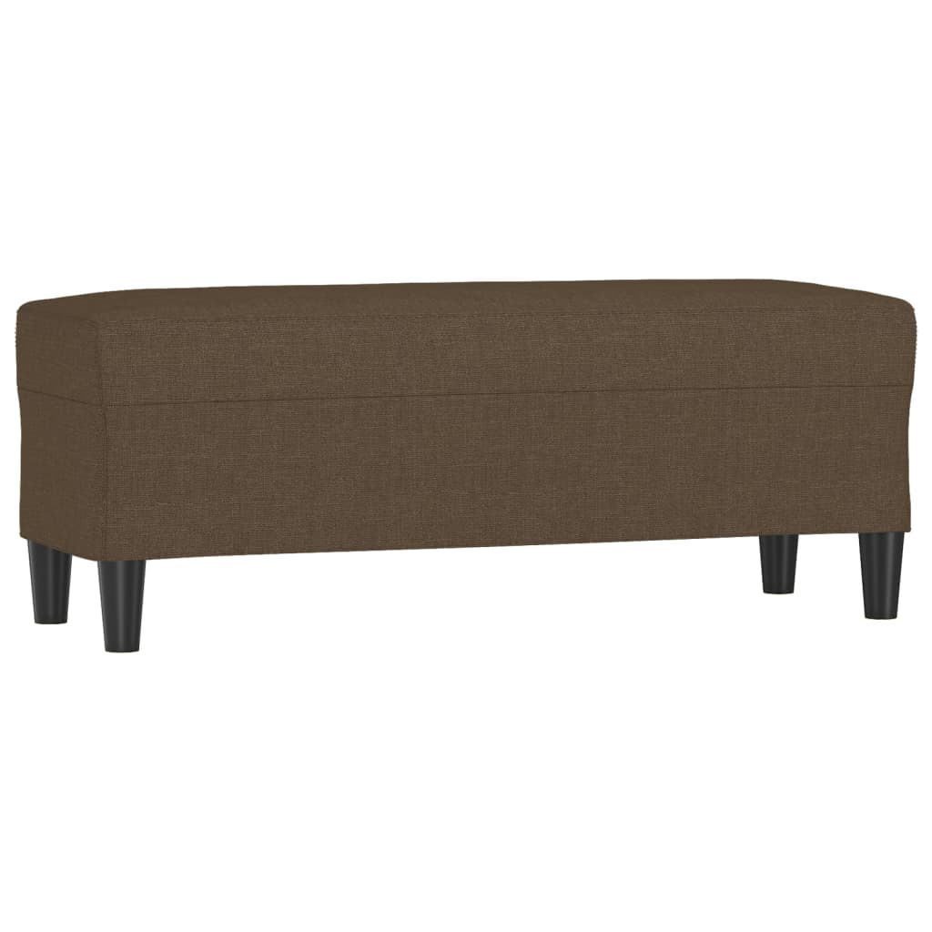 bænk 100x35x41 cm stof brun