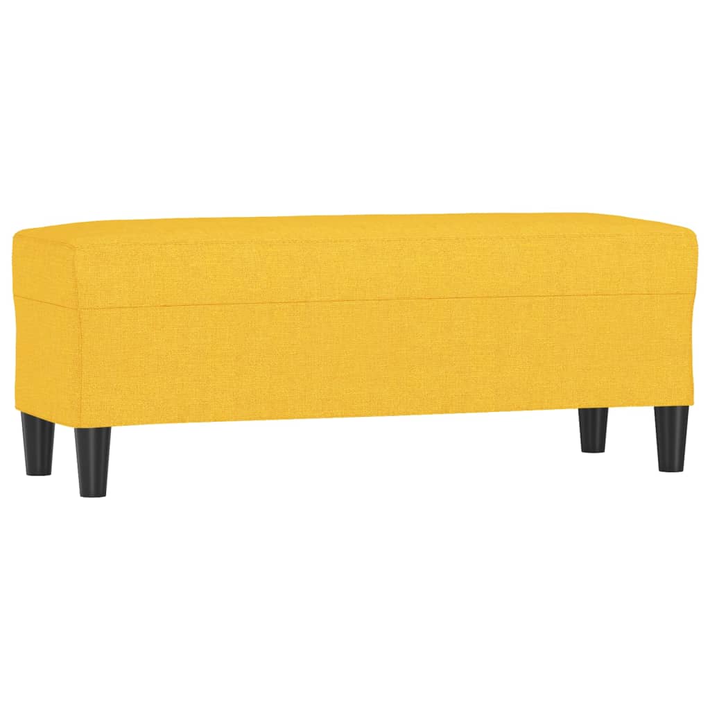 bænk 100x35x41 cm stof gul