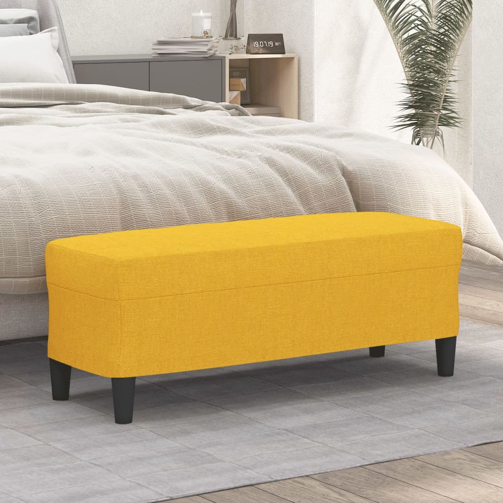 bænk 100x35x41 cm stof gul