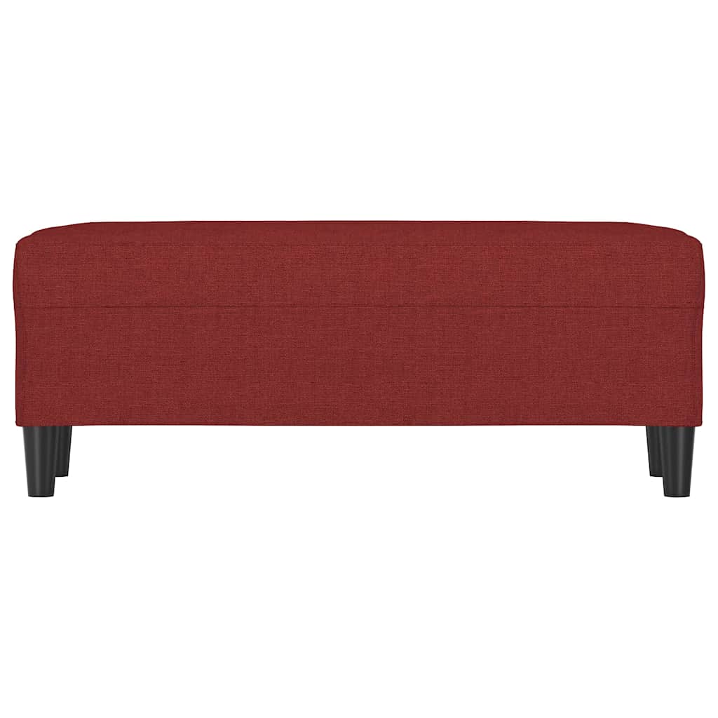 bænk 100x35x41 cm stof vinrød