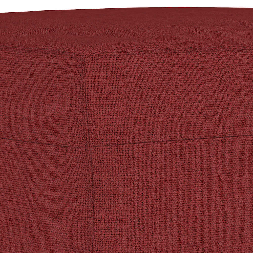 bænk 100x35x41 cm stof vinrød