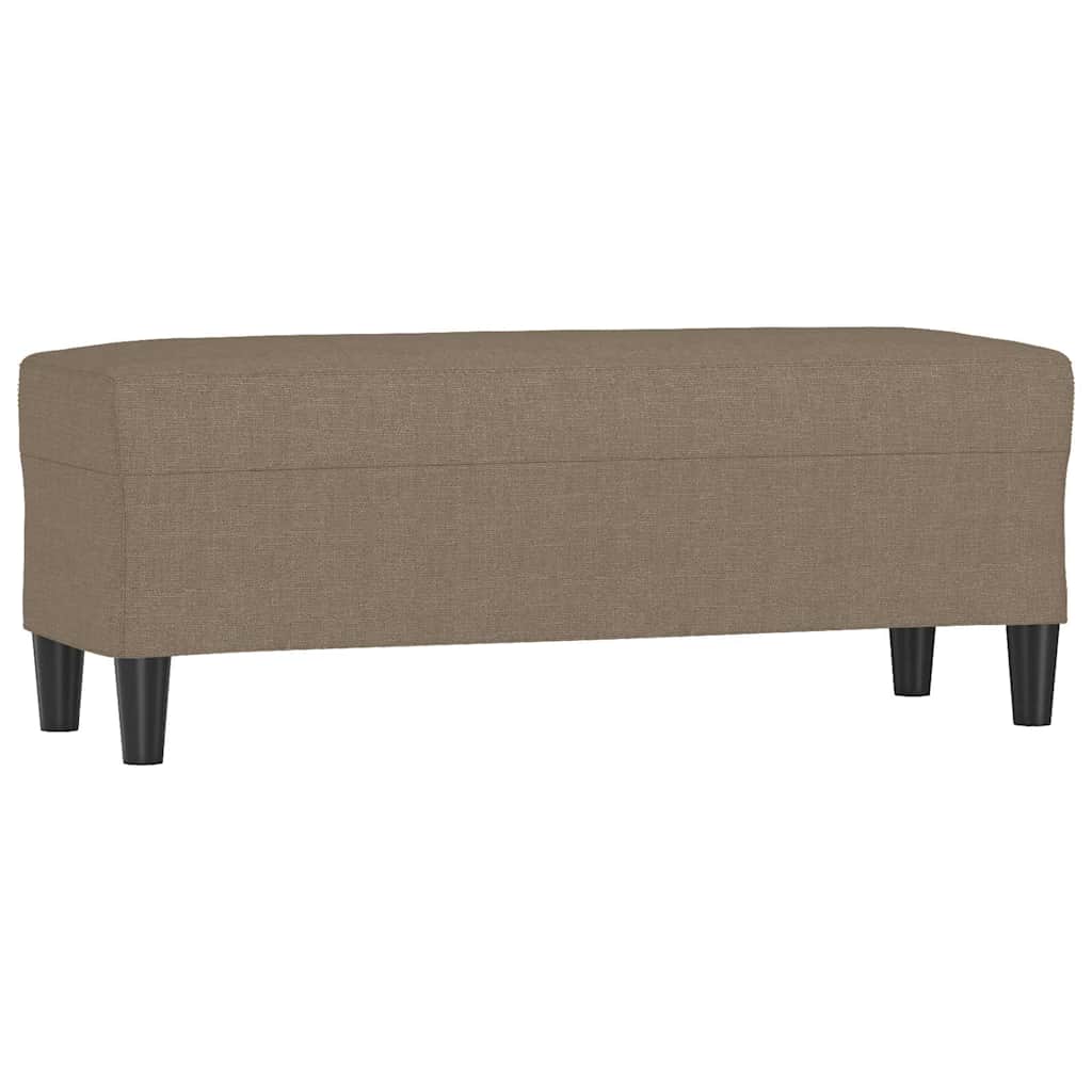 bænk 100x35x41 cm stof gråbrun