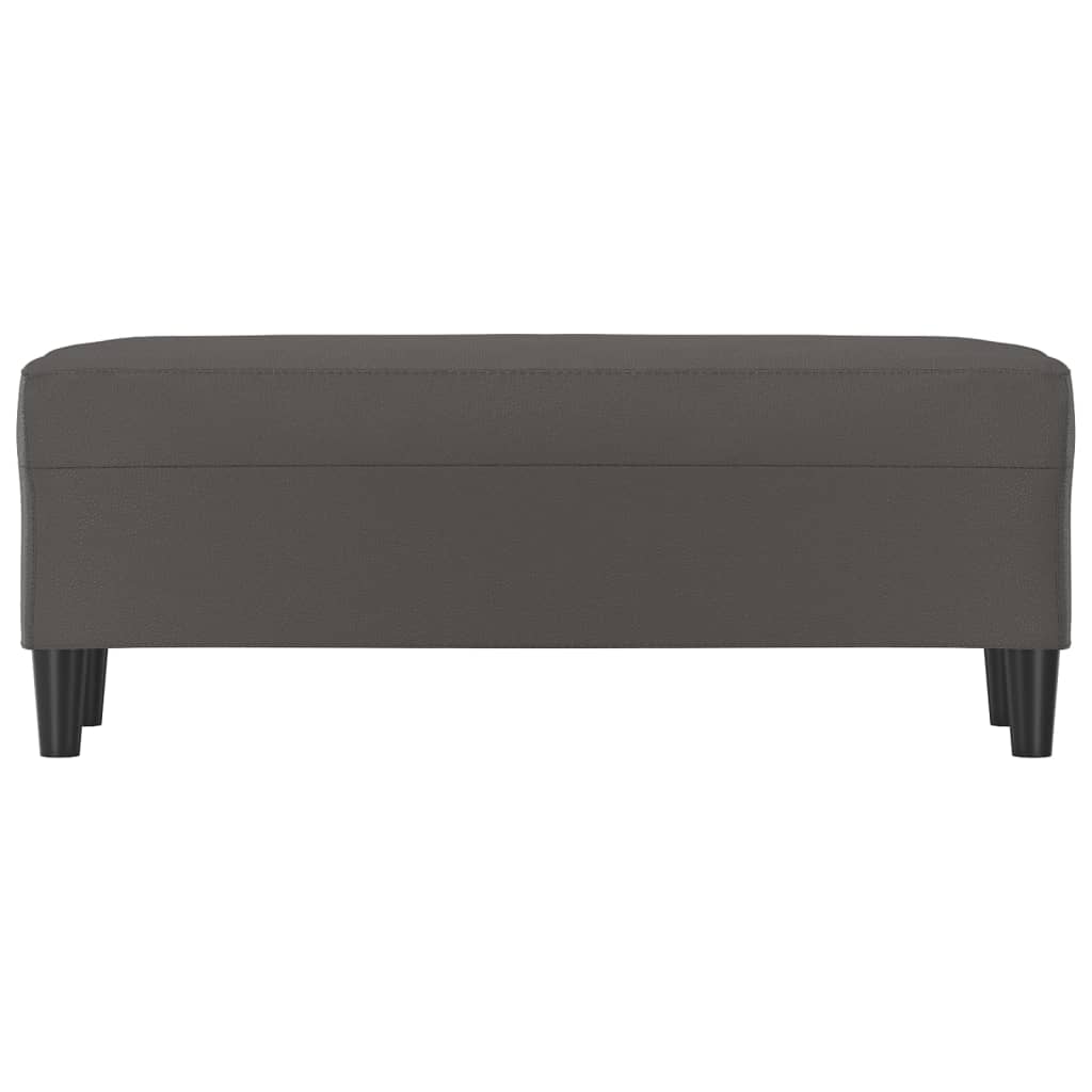 bænk 100x35x41 cm kunstlæder grå