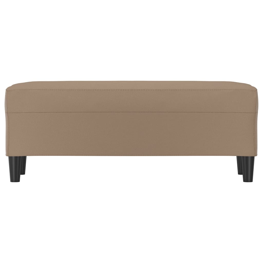 bænk 100x35x41 cm kunstlæder cappuccinofarvet