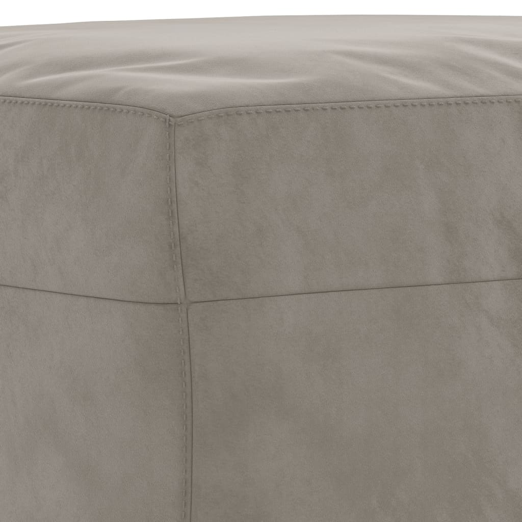 bænk 100x35x41 cm fløjl lysegrå