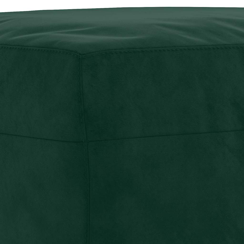 bænk 100x35x41 cm fløjl mørkegrøn
