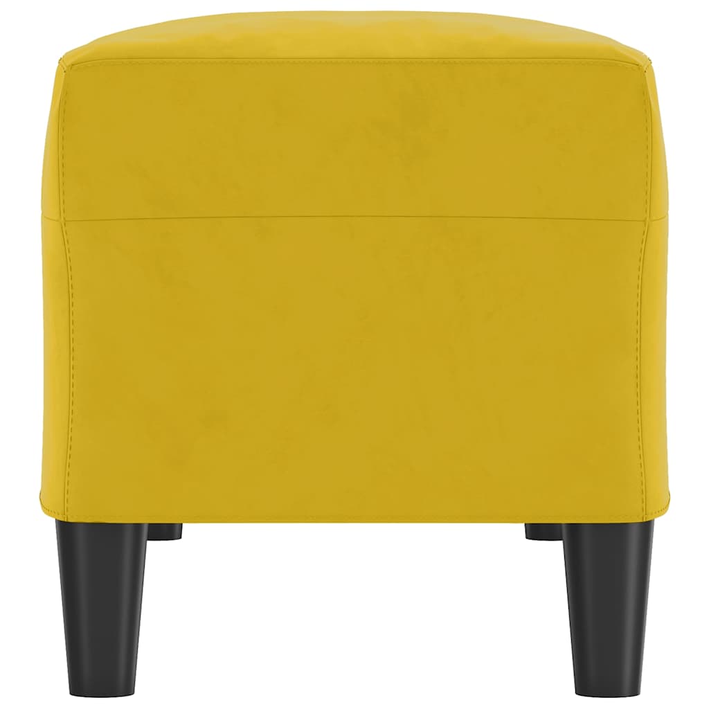bænk 100x35x41 cm velour gul