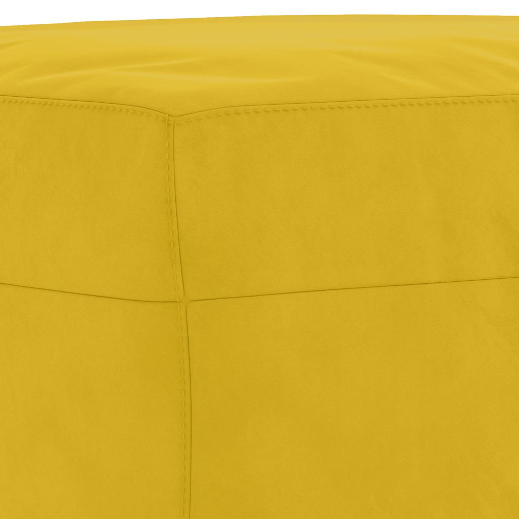 bænk 100x35x41 cm velour gul