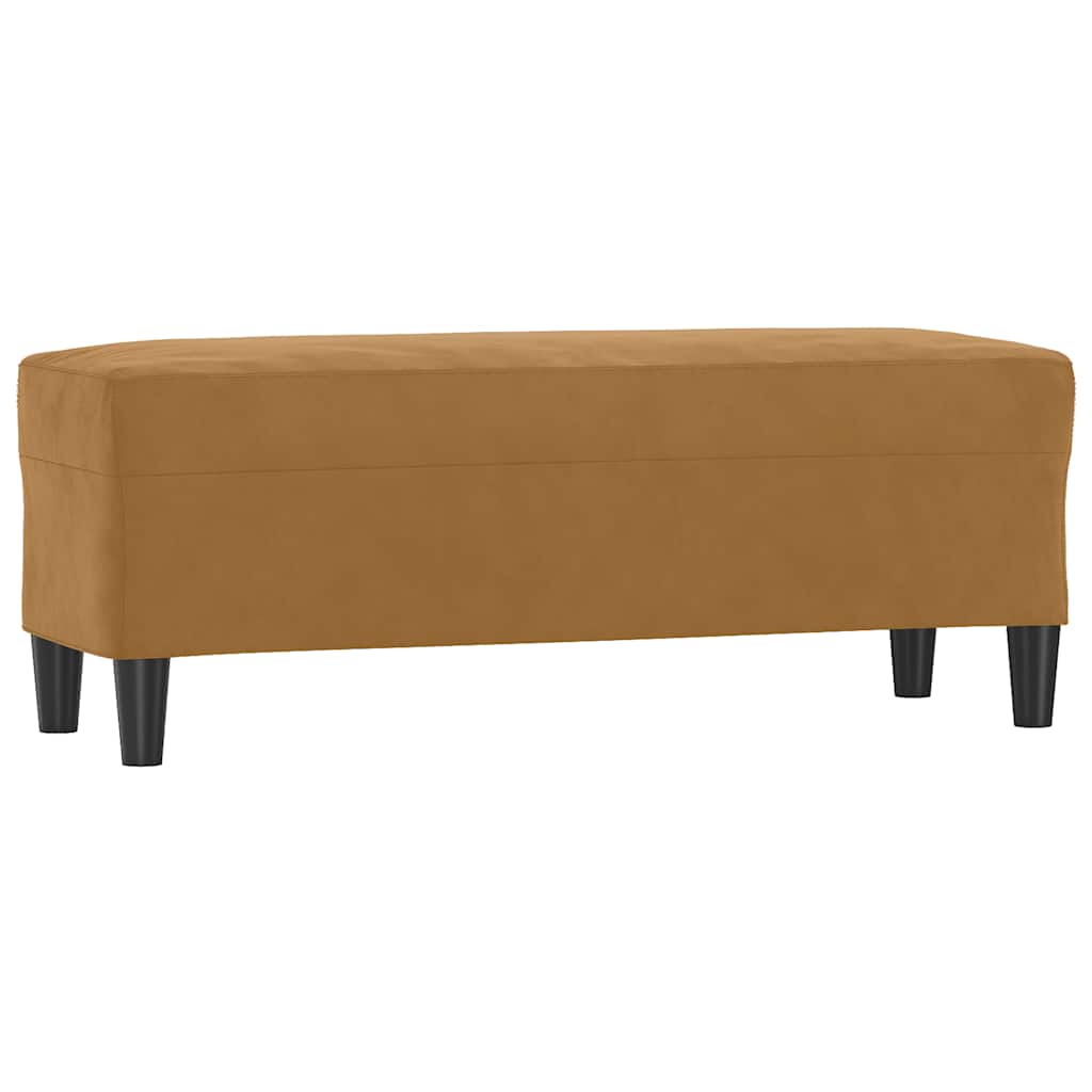 bænk 100x35x41 cm velour brun