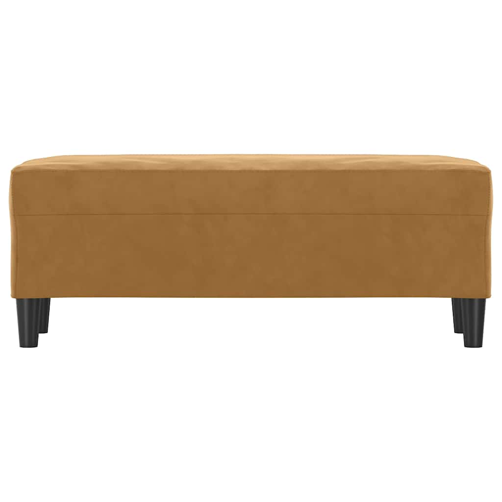 bænk 100x35x41 cm velour brun