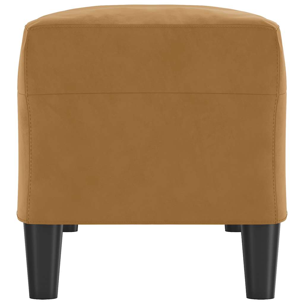 bænk 100x35x41 cm velour brun