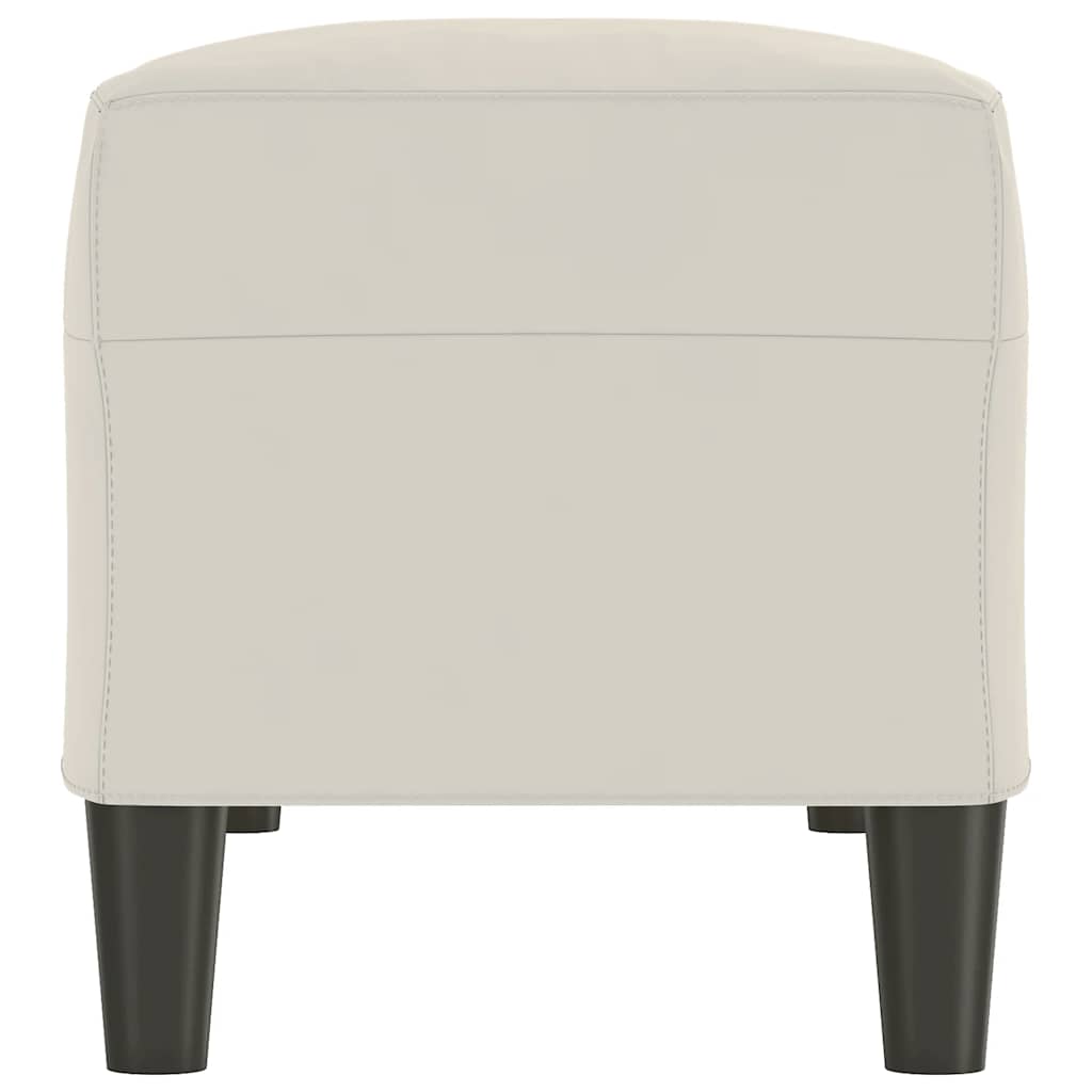 bænk 100x35x41 cm velour cremefarvet