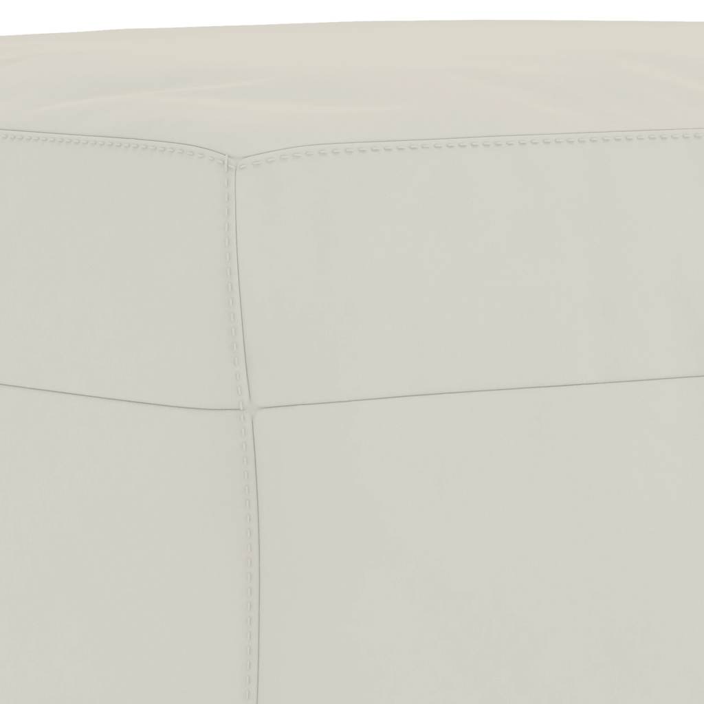 bænk 100x35x41 cm velour cremefarvet