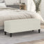 bænk 100x35x41 cm velour cremefarvet
