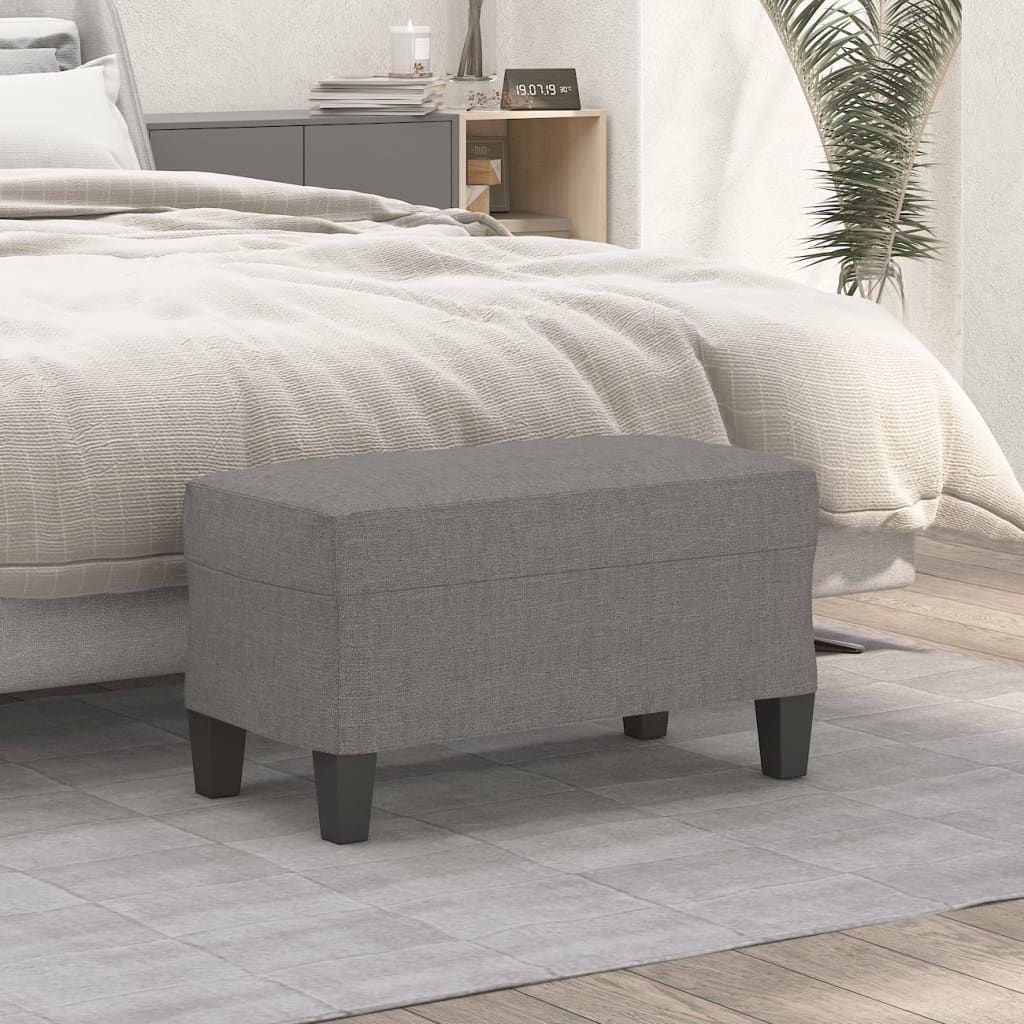 bænk 70x35x41 cm stof mørkegrå