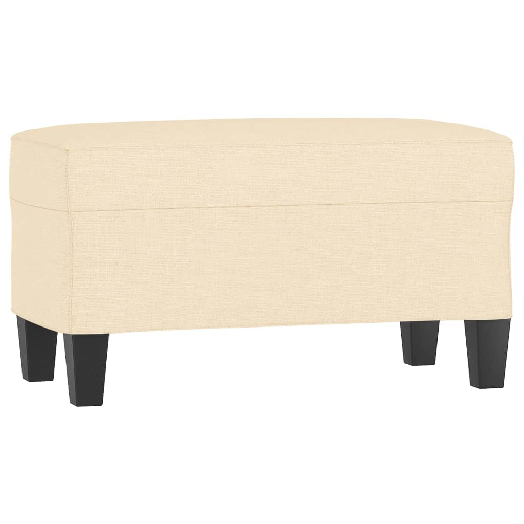bænk 70x35x41 cm stof cremefarvet