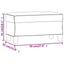 bænk 70x35x41 cm stof brun
