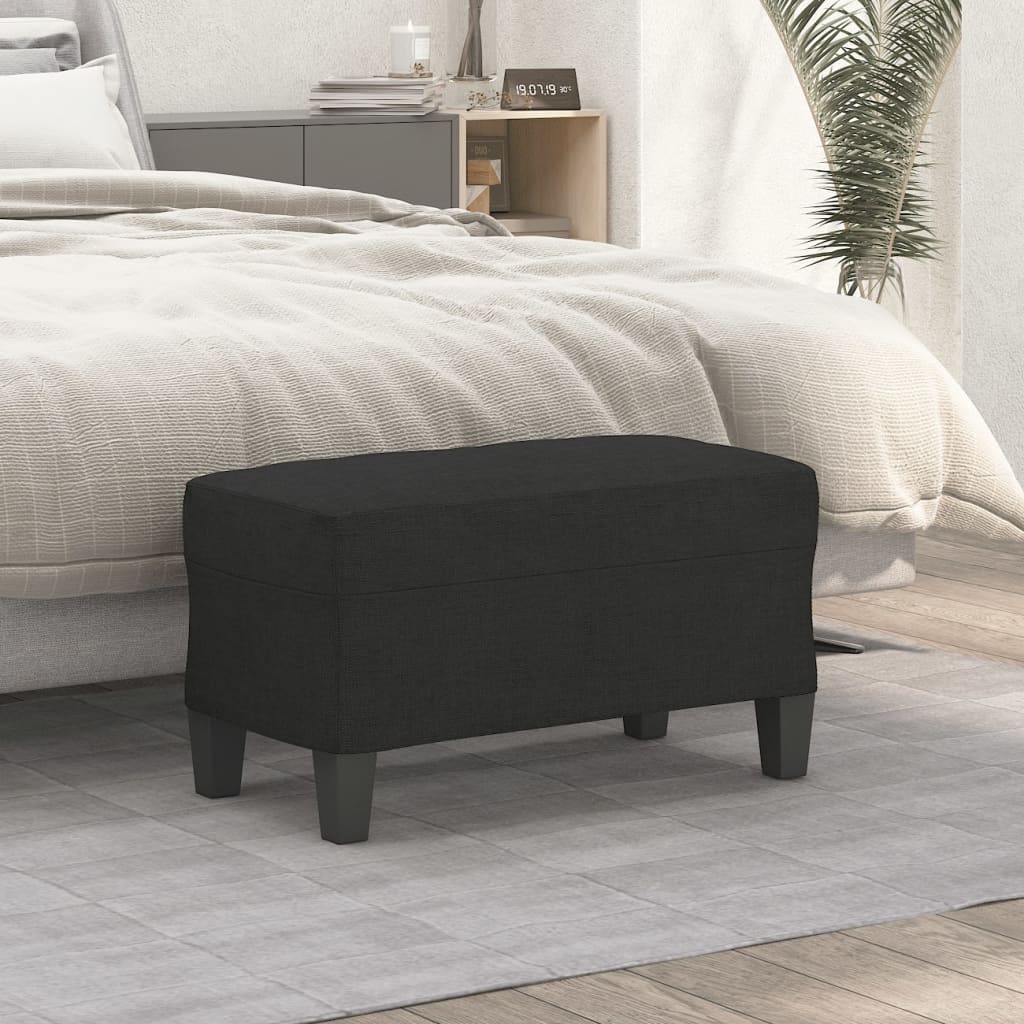 bænk 70x35x41 cm stof sort