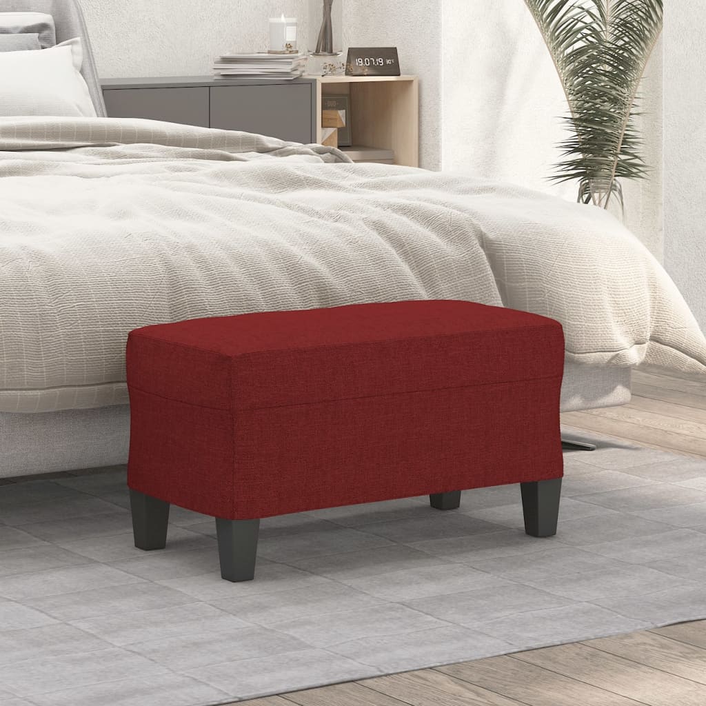 bænk 70x35x41 cm stof vinrød