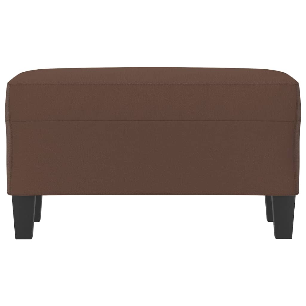 bænk 70x35x41 cm kunstlæder brun