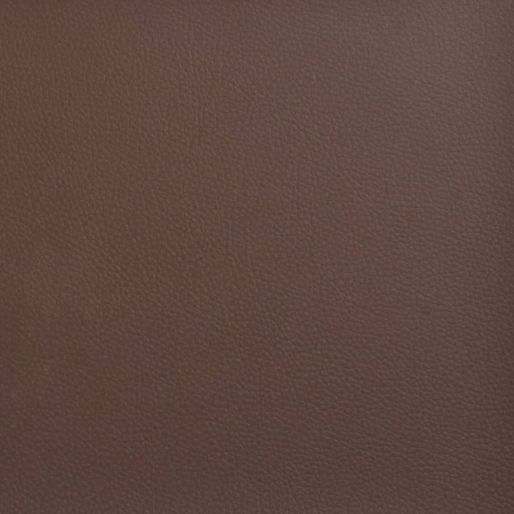bænk 70x35x41 cm kunstlæder brun