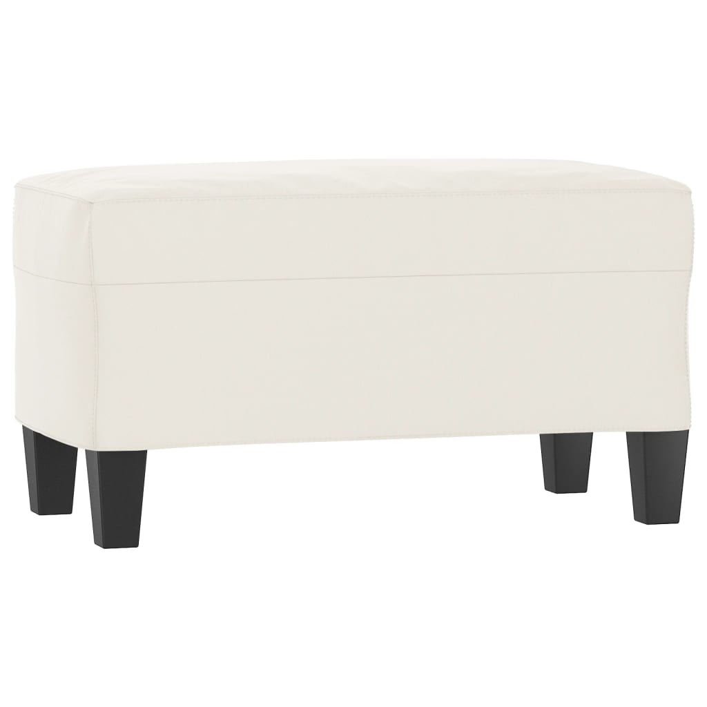 bænk 70x35x41 cm mikrofiberstof beige