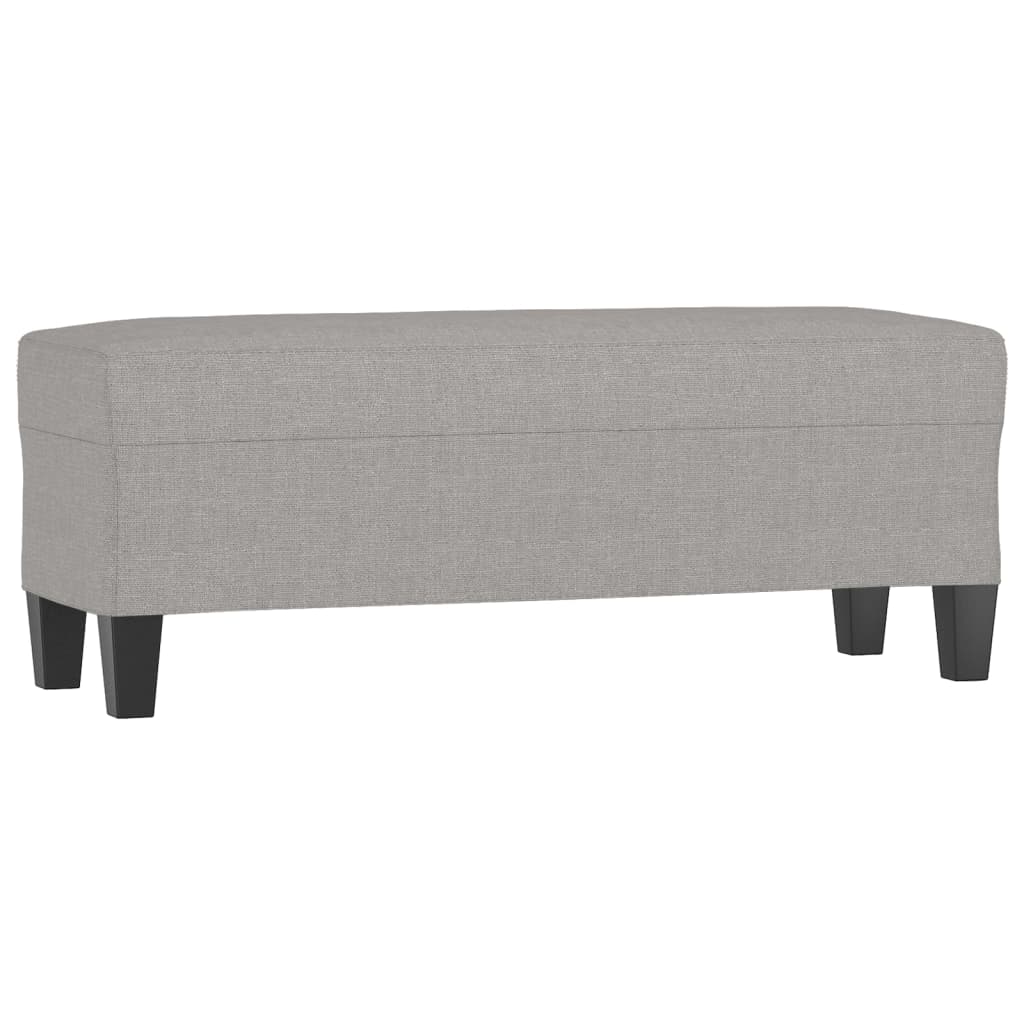 bænk 100x35x41 cm stof lysegrå