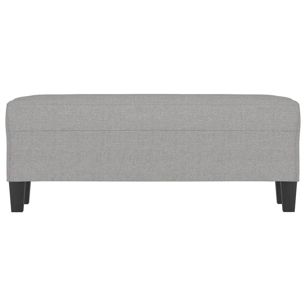 bænk 100x35x41 cm stof lysegrå