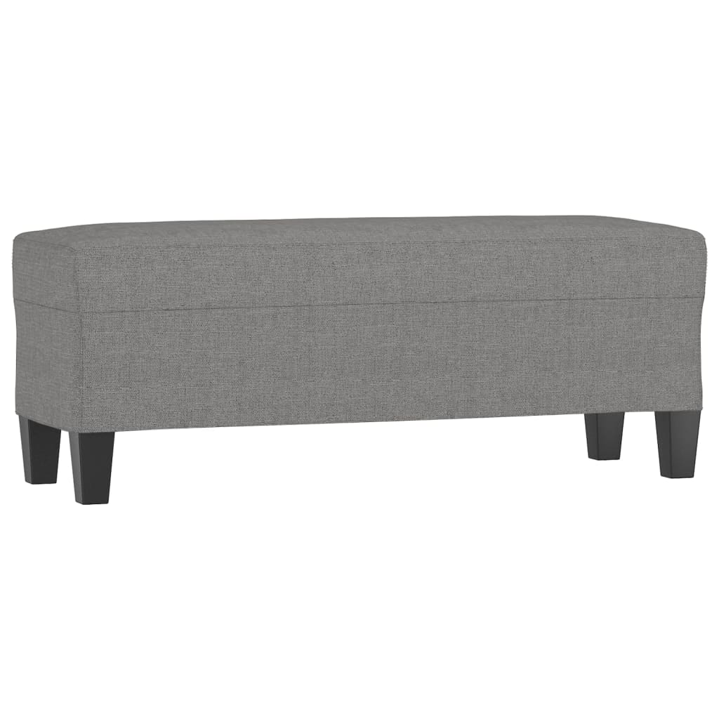 bænk 100x35x41 cm stof mørkegrå