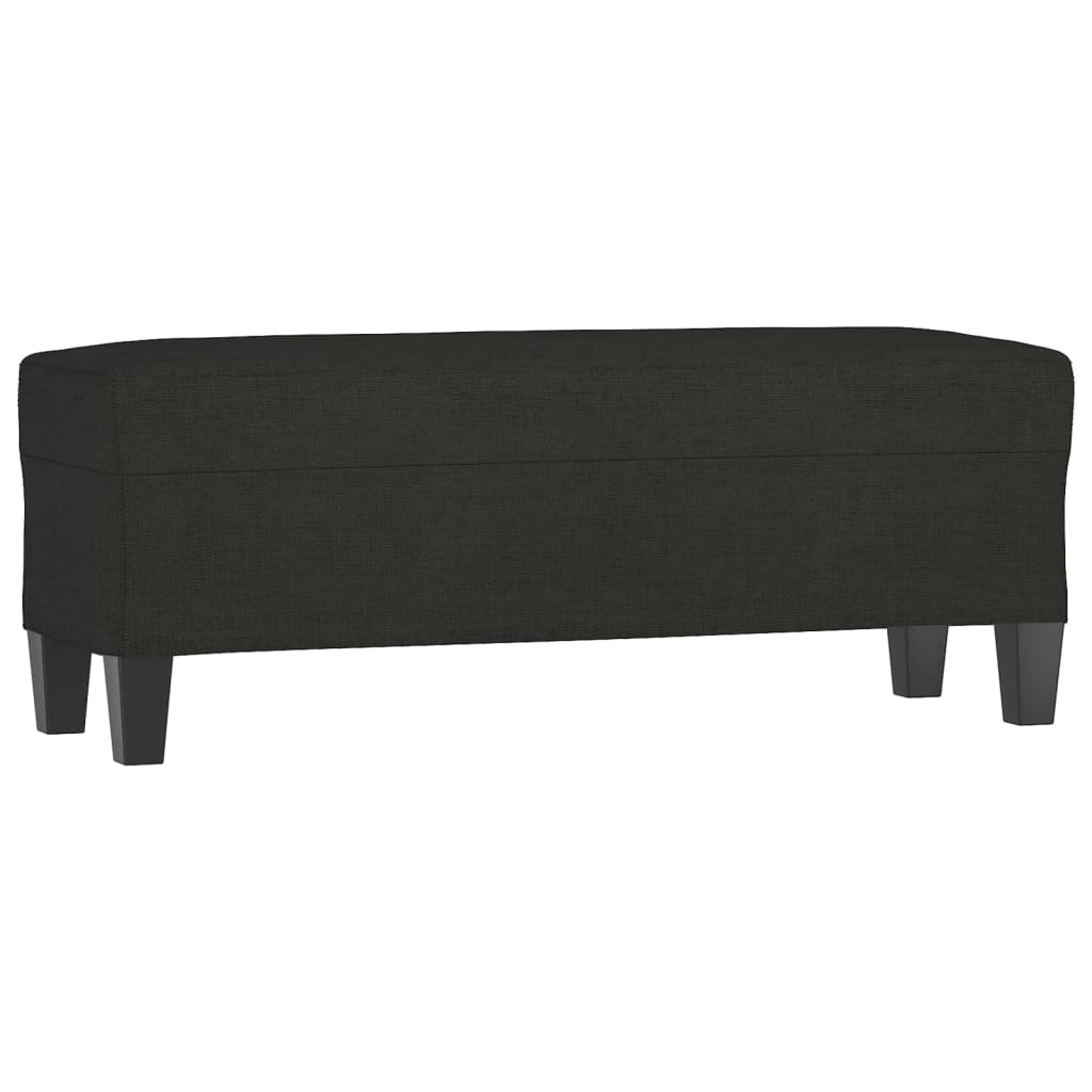 bænk 100x35x41 cm stof sort
