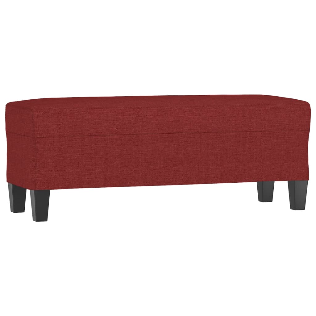 bænk 100x35x41 cm stof vinrød