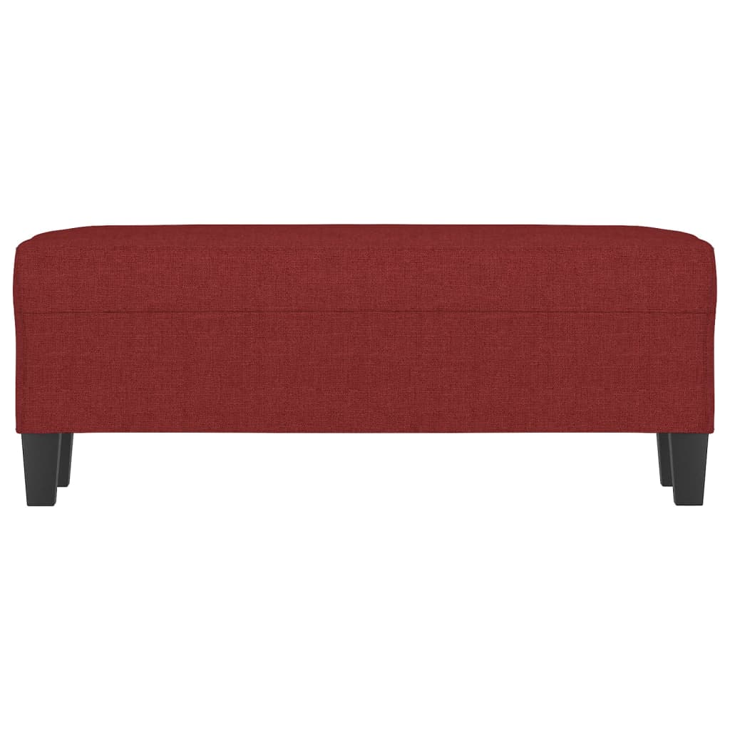 bænk 100x35x41 cm stof vinrød