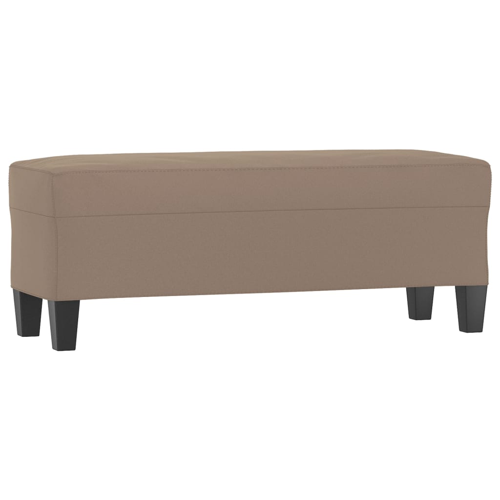 bænk 100x35x41 cm mikrofiberstof gråbrun