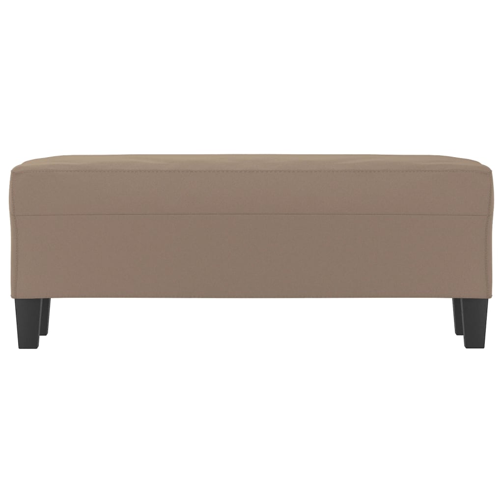 bænk 100x35x41 cm mikrofiberstof gråbrun