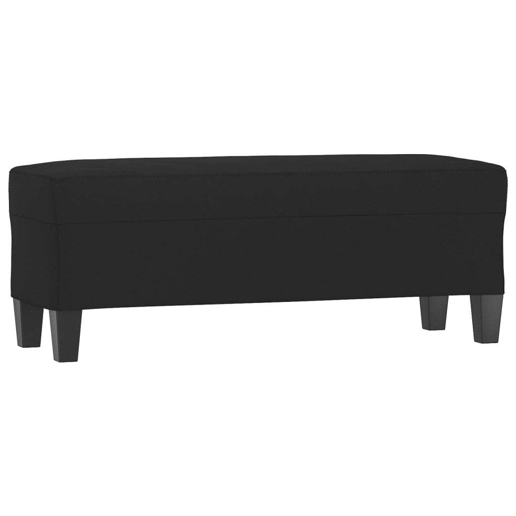 bænk 100x35x41 cm mikrofiberstof sort