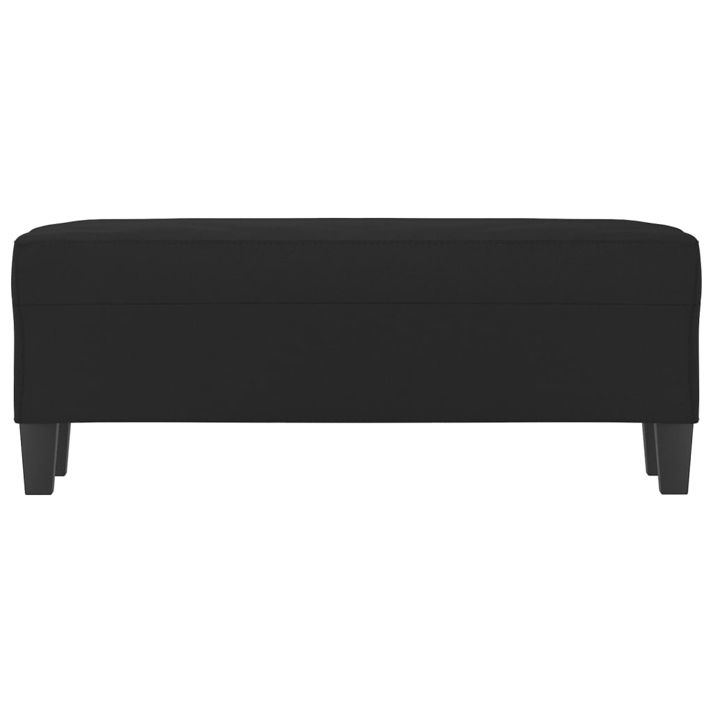 bænk 100x35x41 cm mikrofiberstof sort