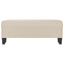 bænk 100x35x41 cm mikrofiberstof cremefarvet