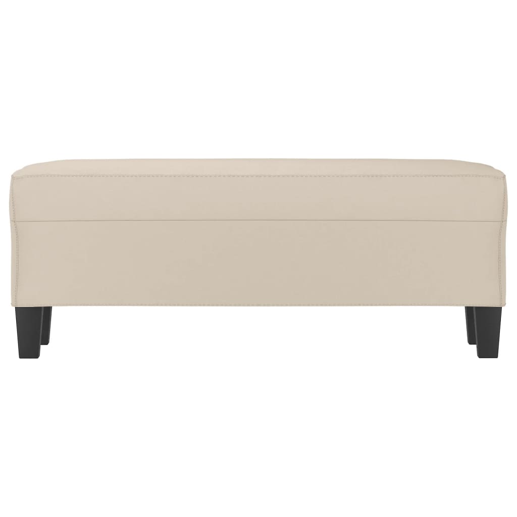 bænk 100x35x41 cm mikrofiberstof cremefarvet