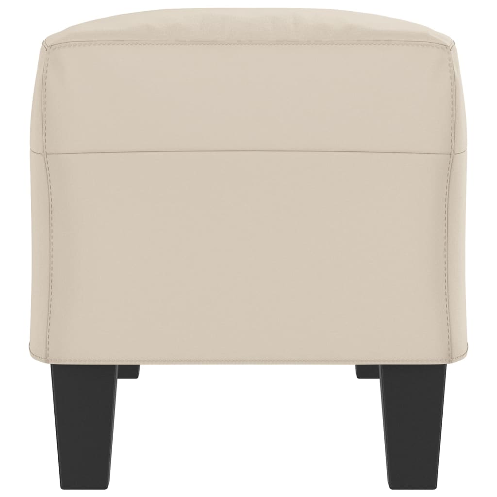 bænk 100x35x41 cm mikrofiberstof cremefarvet