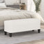 bænk 100x35x41 cm mikrofiberstof beige