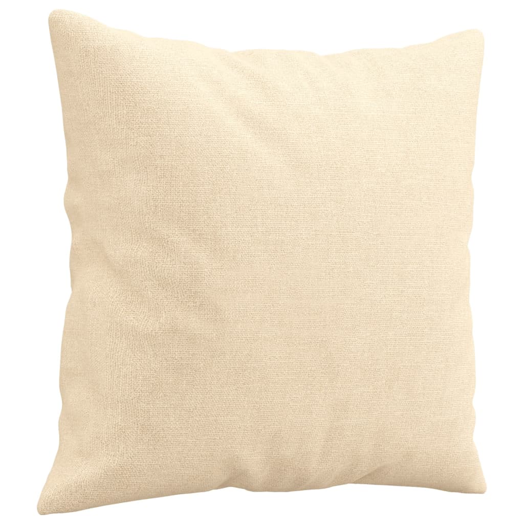 pyntepuder 2 stk. 40x40 cm stof cremefarvet