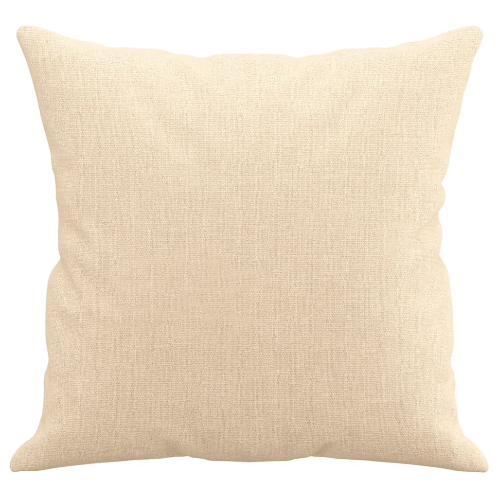 pyntepuder 2 stk. 40x40 cm stof cremefarvet