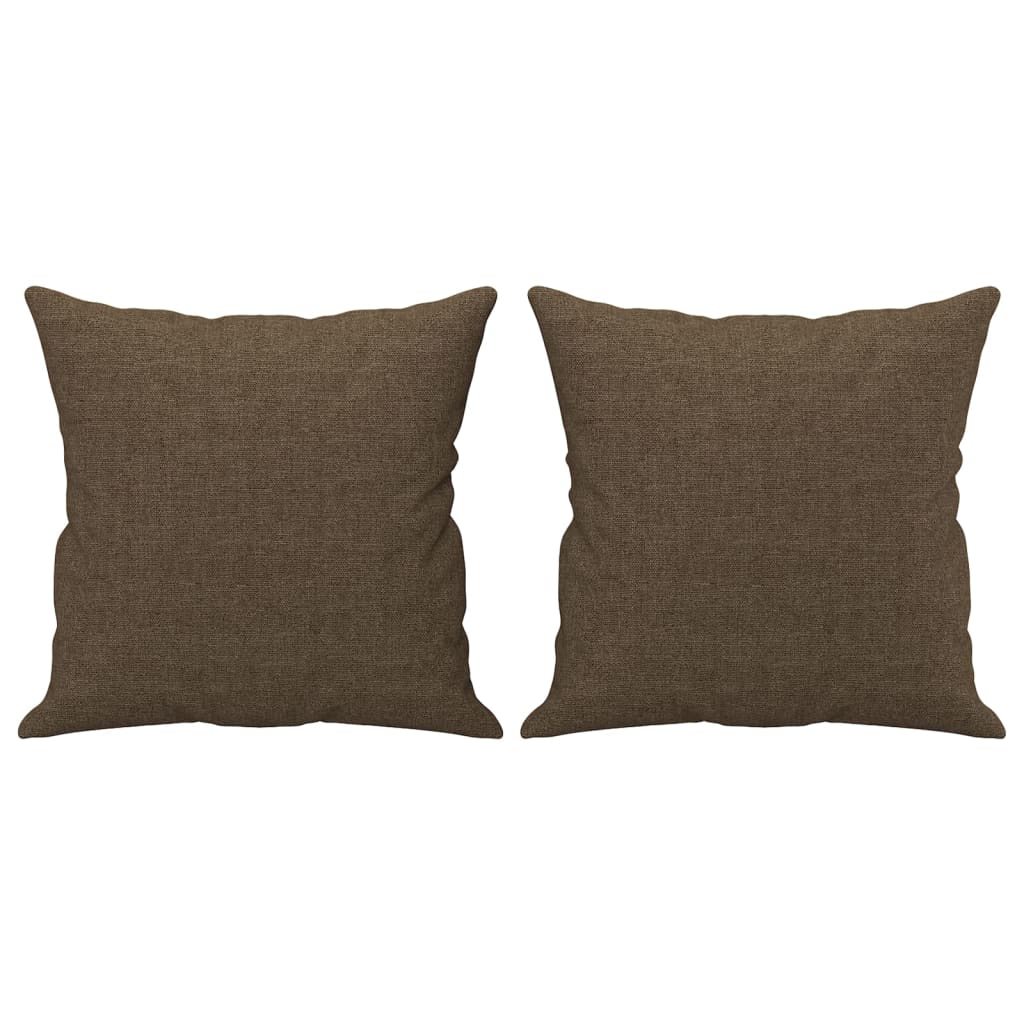 pyntepuder 2 stk. 40x40 cm stof brun