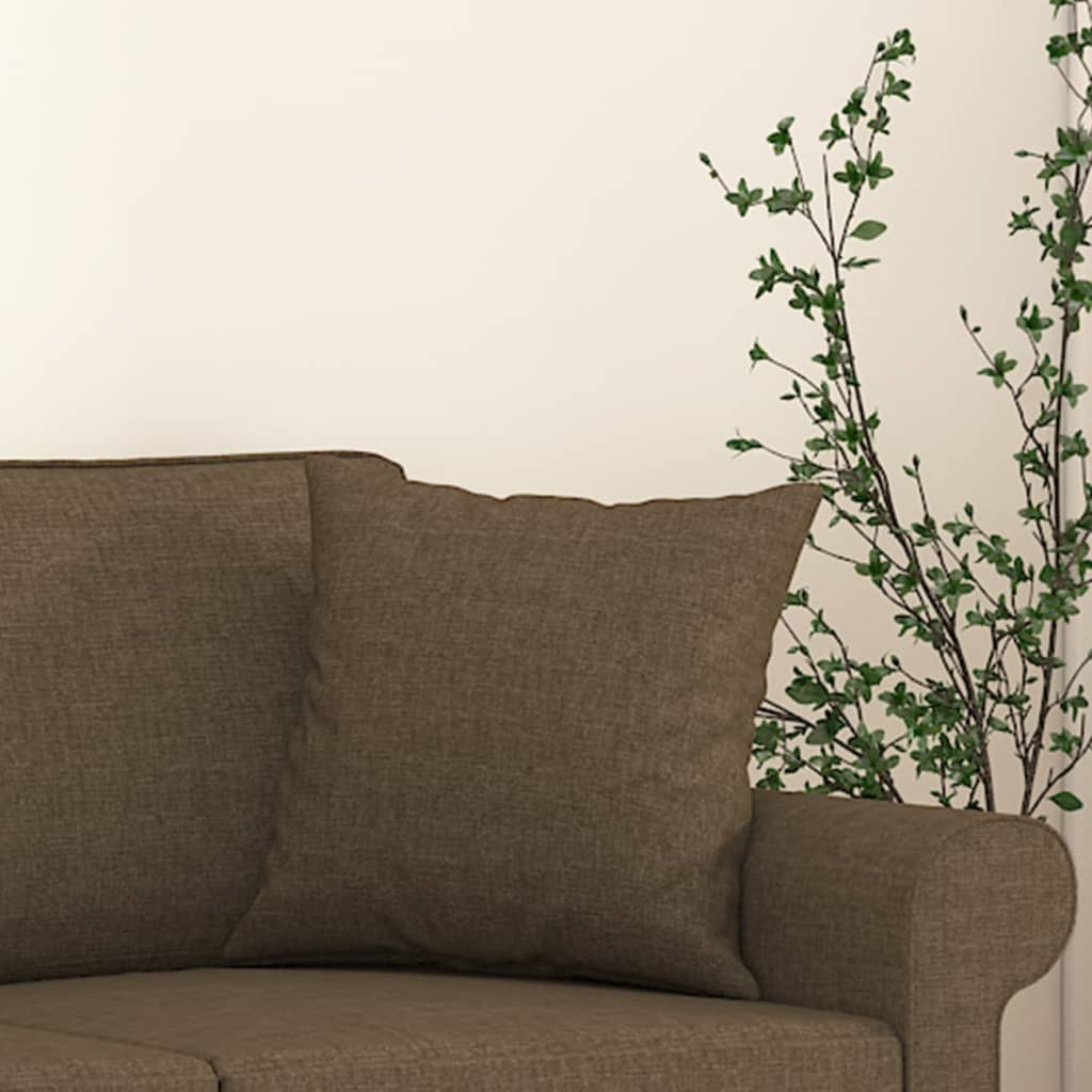 pyntepuder 2 stk. 40x40 cm stof brun