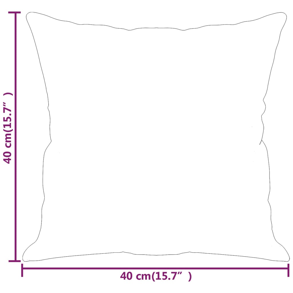 pyntepuder 2 stk. 40x40 cm stof brun