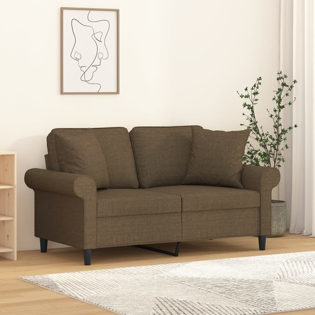 pyntepuder 2 stk. 40x40 cm stof brun