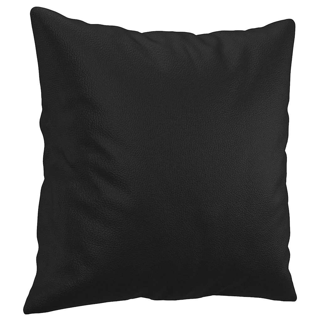 pyntepuder 2 stk. 40x40 cm kunstlæder sort